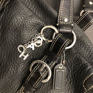 Genuine black leather vintage Coach satchel